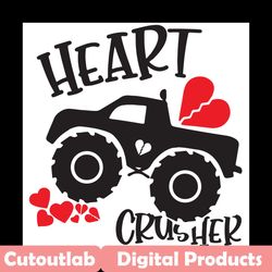 heart crusher truck svg, valentine svg, heart crusher svg, valentine truck svg, valentine heart svg, crusher svg, heart