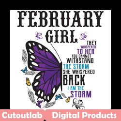 february girl svg, birthday svg, february birthday svg, birthday butterfly svg, born in february, february butterfly svg