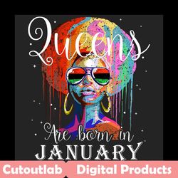 queens are born in january png, birthday png, january birthday, january queen png, birthday black girl, black girl png,