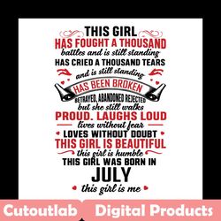 this girl was born in july svg, birthday svg, birthday quote svg, july birthday svg, july girl svg, july woman svg, born