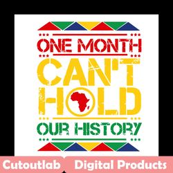 one month cant hold our history svg, trending svg, black history svg, black history month svg, one month svg, african am