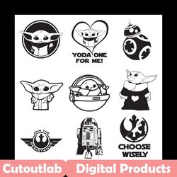star wars bundle svg, star wars svg, baby yoda bundle, baby yoda svg, yoda svg, yoda heart svg, yoda love svg, yoda on b