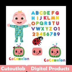 cocomelon bundle svg, trending svg, cocomelon svg, cocomelon alphabet svg, cocomelon nursery rhymes, jj cocomelon svg, c