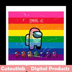 among us rainbow svg, trending svg, among us svg, among us game, crewmates svg, among us meme, impostor svg, imposter sv
