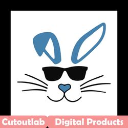 bunny with sunglasses svg, easter svg, trending svg, rabbit svg, bunny rabbit svg, bunnys sunglasses svg, cool bunny svg