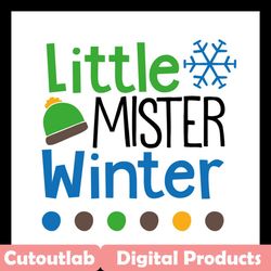 little mister winter svg files for silhouette, files for cricut, svg, dxf, eps, png instant download