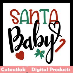 santa baby svg files for silhouette, files for cricut, svg, dxf, eps, png instant download