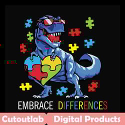 embrace differences svg files for silhouette, files for cricut, svg, dxf, eps, png instant download