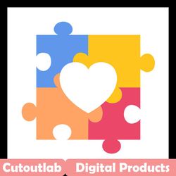 autism svg, puzzle svg, autism clipart, puzzle piece svg heart svg, awareness svg, ribbon svg, eps, png, dxf, pdf svg fo