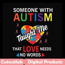 someone with autism svg files for silhouette, files for cricut, svg, dxf, eps, png instant download
