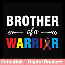 brother of a warrior svg files for silhouette, files for cricut, svg, dxf, eps, png instant download