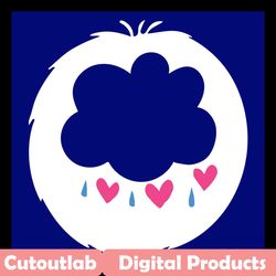grumpy care for bear svg, trending svg, grumpy svg, grumpy bear svg, care bear svg svg, blue rain sticker svg, grumpy lo