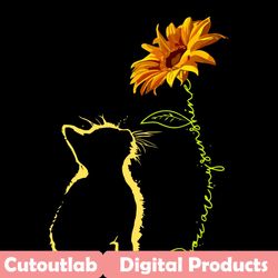 cat you are my sunshine svg, trending svg, cat you are my sunshine svg, cat svg, flower svg, cat and flower svg, cat lov