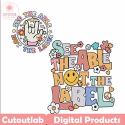 see the able not the label autism svg