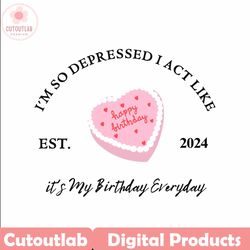 its my birthday everyday est 2024 svg