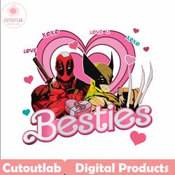 groovy deadpool wolverine besties png