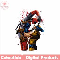 deadpool and wolverine bloody png
