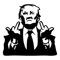 donald trump middle finger funny, donald trump svg