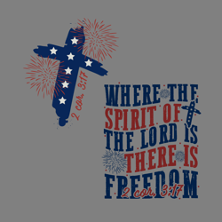 where the spirit of the lord is there is freedom svg