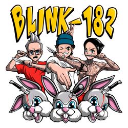 blink 182 throwing knives rabbit png digital download files