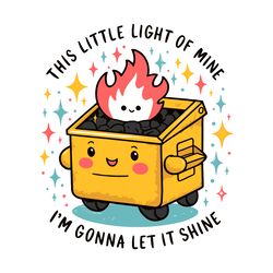 funny dumpster fire this little light of mine svg