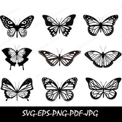 butterfly silhouette bundle svg,layered butterfly svg bundle,butterfly svg,butterfly silhouette, monarch butterfly, clip