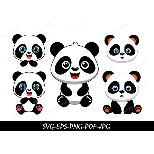Cute Panda Svg,Panda svg,Panda svg bundle,panda head svg,Pan | Inspire ...