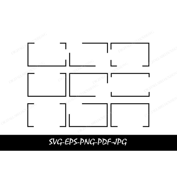 Open RECTANGLE SVG, Split RECTANGLE Svg, Rectangle Outline S - Inspire ...