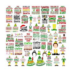 buddy the elf svg bundle, christmas svg bundle, vector files, svg for cricut, digital download