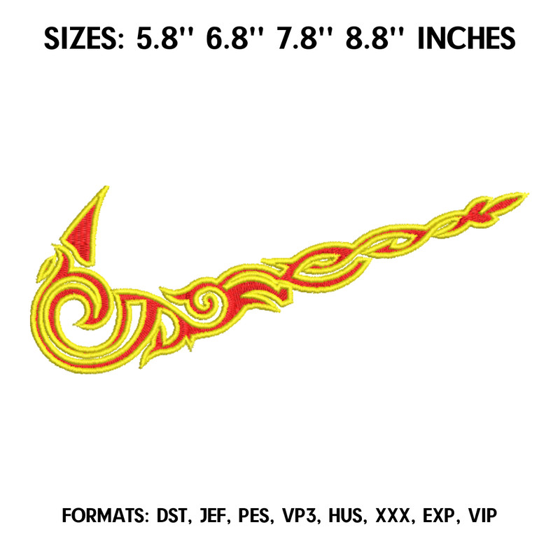 Flame Swoosh Embroidery Design, Machine embroidery file. Ghibli embroidery design.png