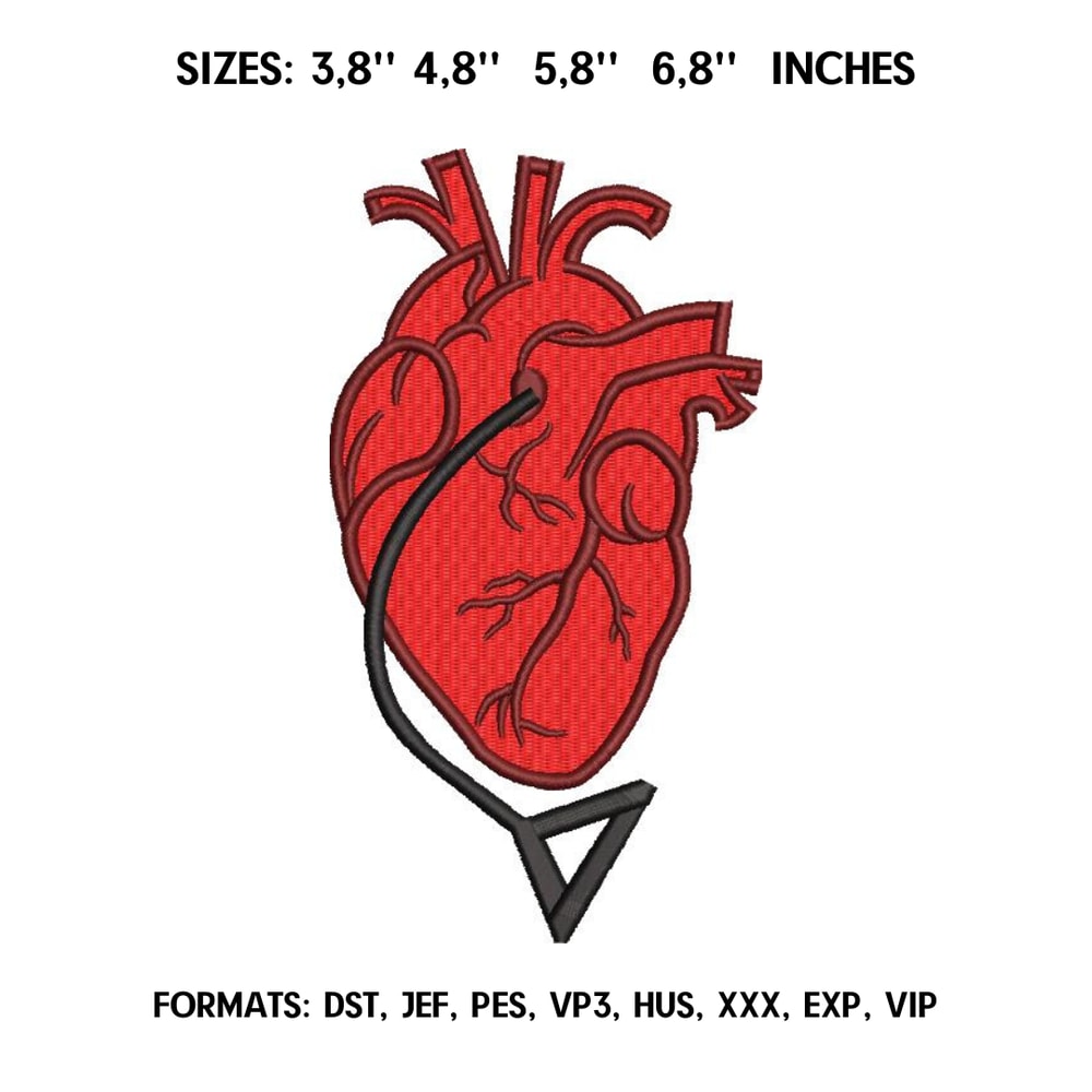 Heart of the Chainsaw Man Embroidery Design File Chainsaw man Anime Embroidery Design Denji and Pochita.png