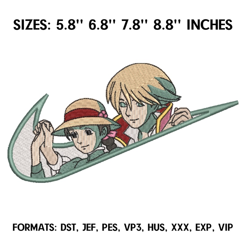 Howl's Moving Embroidery Design File, Howl's Moving Castle Anime Embroidery Design, Machine embroidery, Anime Design Pes.png