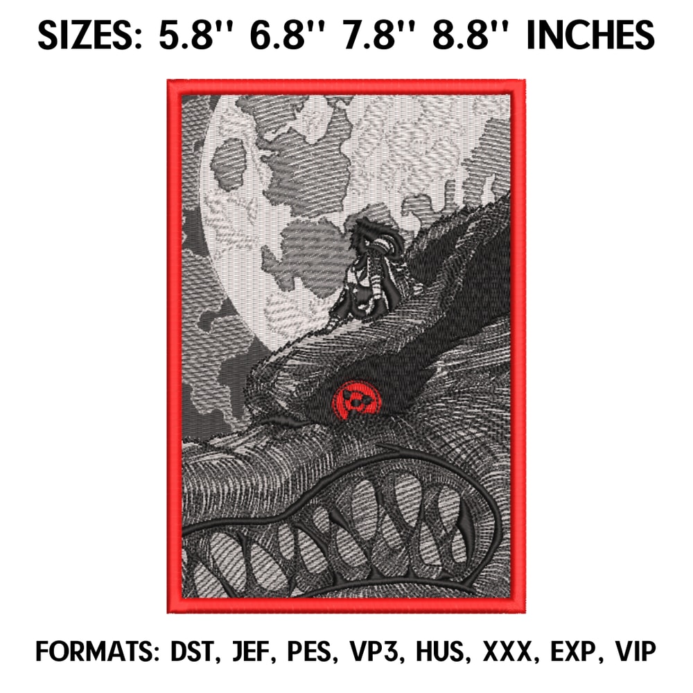 Kurama Madara Embroidery design file pes. Anime Naruto embroidery design. Machine embroidery pattern, Swoosh embroidery.png