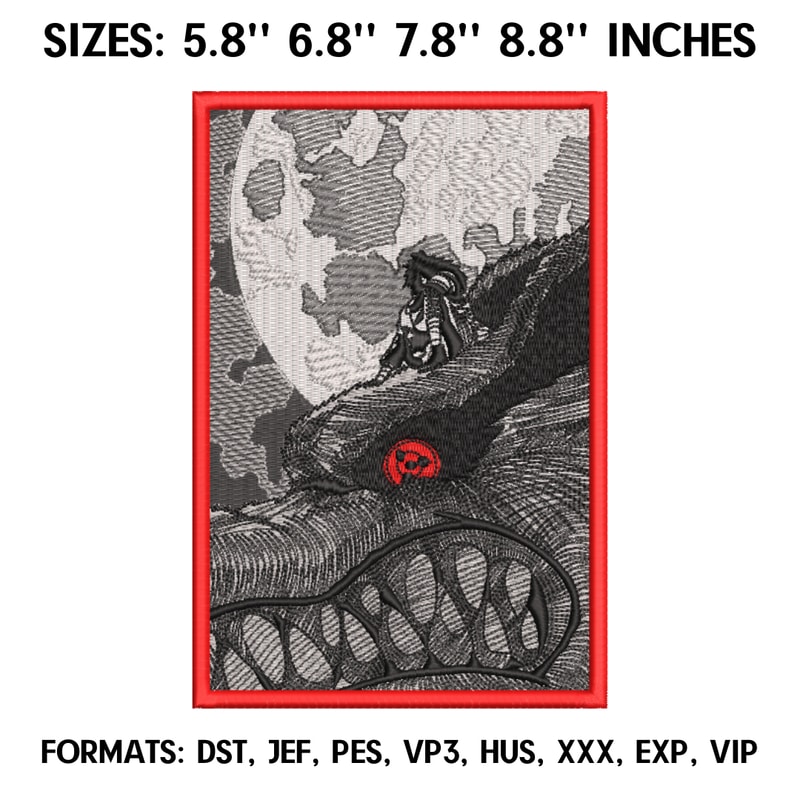 Kurama Madara Embroidery design file pes. Anime Naruto embroidery design. Machine embroidery pattern, Swoosh embroidery.png