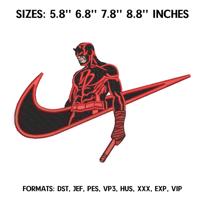 Matt Murdock Embroidery design file pes. Daredevil embroidery design. Machine enmbroidery design, Anime Pes Design.png