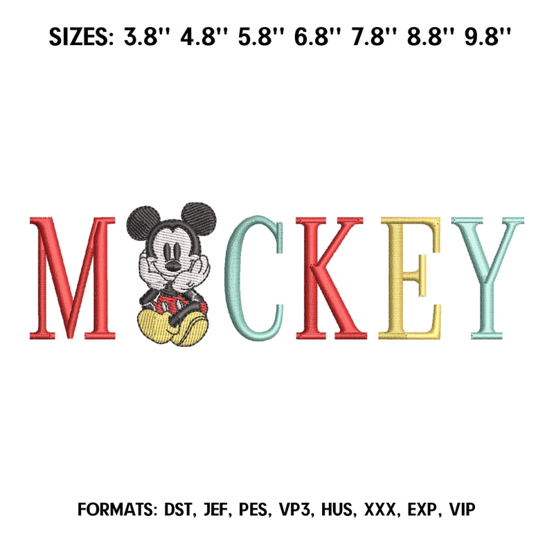 Mickey Embroidery Design File, Mickey Embroidery Design, Machine embroidery pattern..png