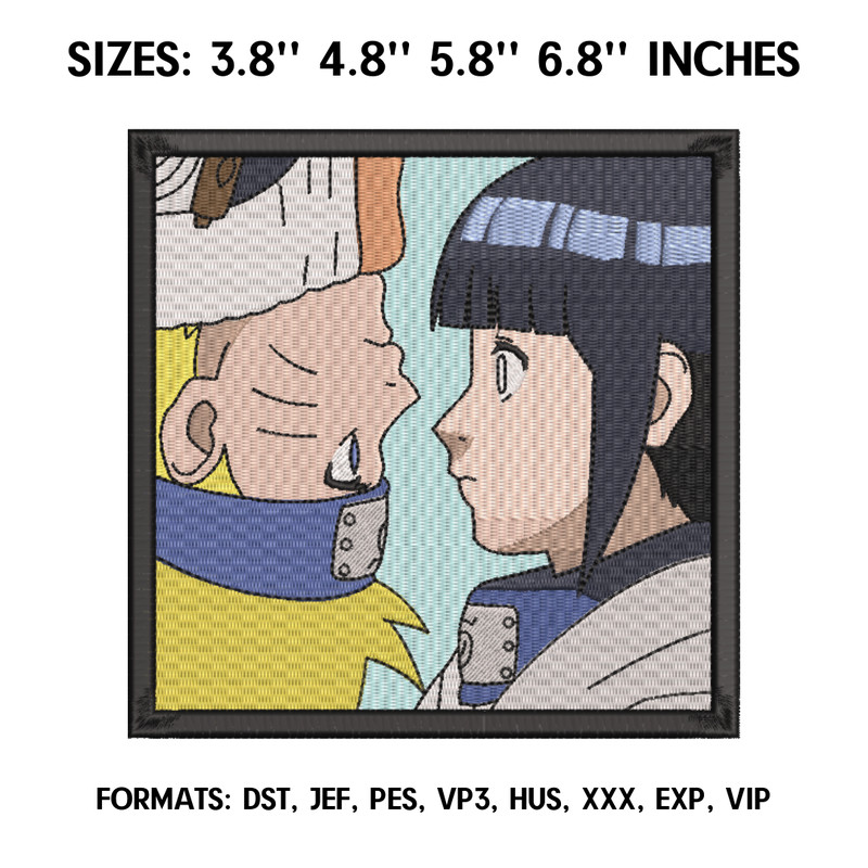 Naruto and Hinata Embroidery Design File, Naruto Anime Embroidery Design, Love embroidery design, Anime Pes Design File.png