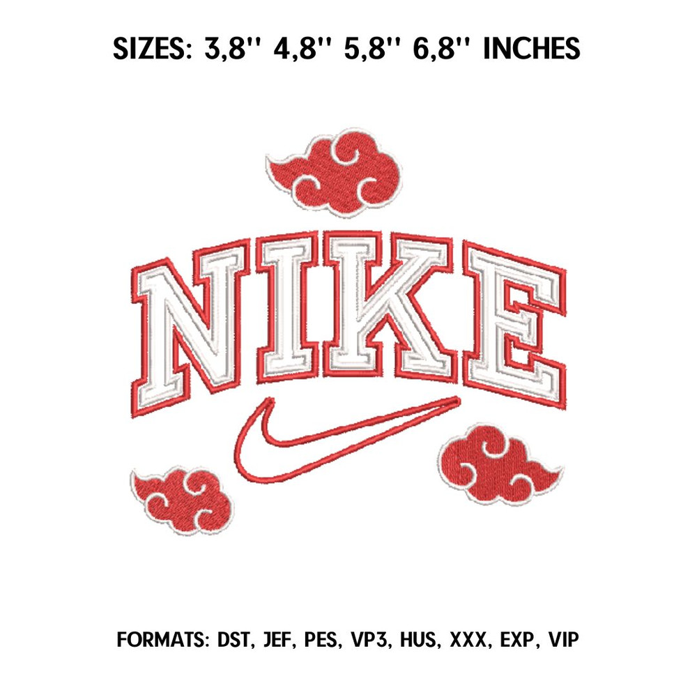 Nike Akatsuki Embroidery design file pes. Anime embroidery design. Machine embroidery pattern, Naruto embroidery.jpg