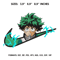 Nike Deku Midoriya Embroidery Design File My Hero Academia Anime Embroidery Design Izuku Machine embroidery pattern..png