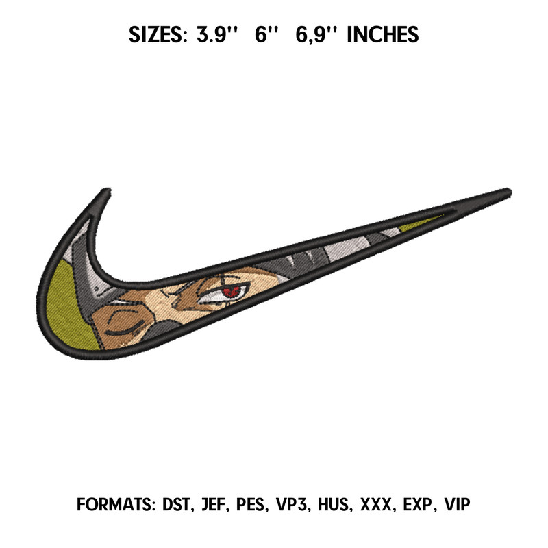 Nike Kakashi Embroidery design file pes. Anime Naruto embroidery design. Machine embroidery pattern, Swoosh embroidery 1.png