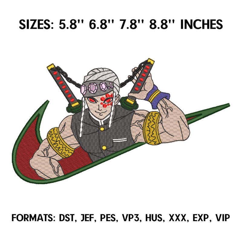Nike Tengen Uzui Embroidery Design File, Kimetsu no yaiba Anime Embroidery Design, Demon Slayer Embroidery Design File.png
