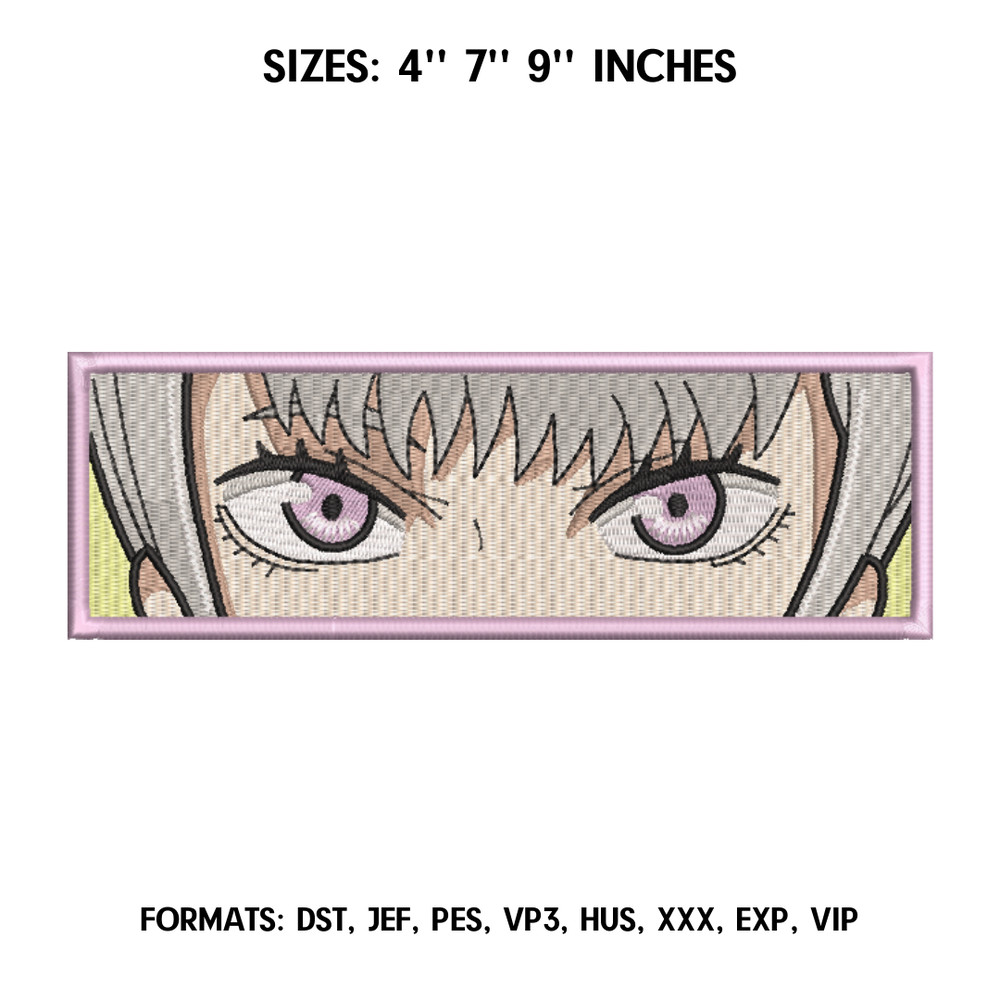 Noelle Eyes Embroidery Design File, Black Clover Anime Embroidery Design, Machine embroidery pattern..png