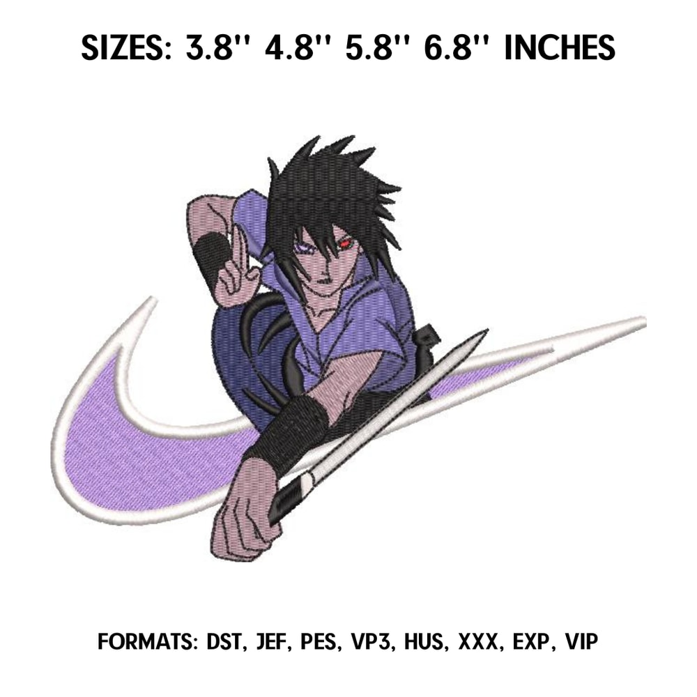 Sasuke Anime Naruto EmbroideryAnime Embroidery Design Anime design Embroidery Pattern Design Pes Dst Format.png