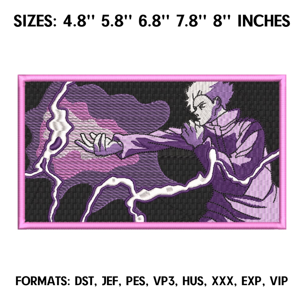 Satoru Gojo Embroidery Design File, Jujutsu Kaisen Anime Embroidery Design, Machine Design Pes Dst. Manga Embroidery 1.png