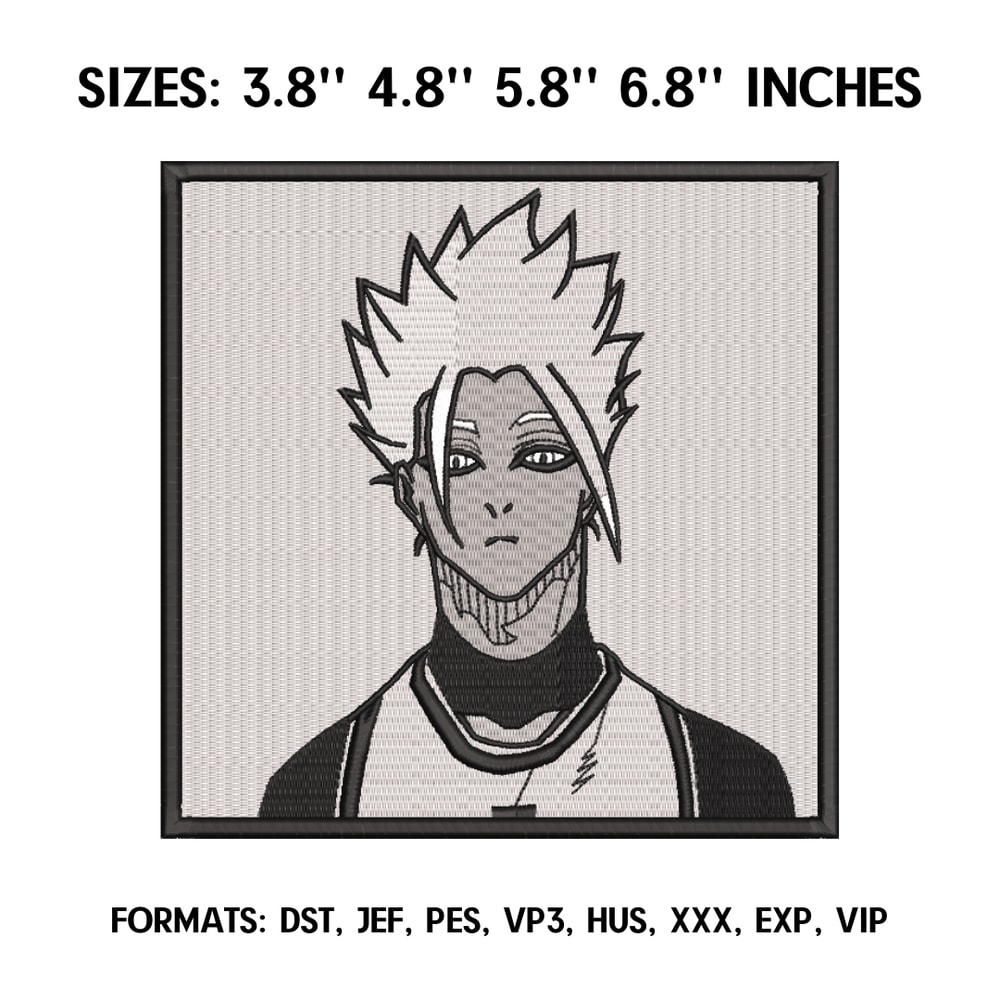 Shidou Ryusei Embroidery Design File, Blue Lock Anime Embroidery Design, Anime Inspired. Anime Pes Design Brother.png