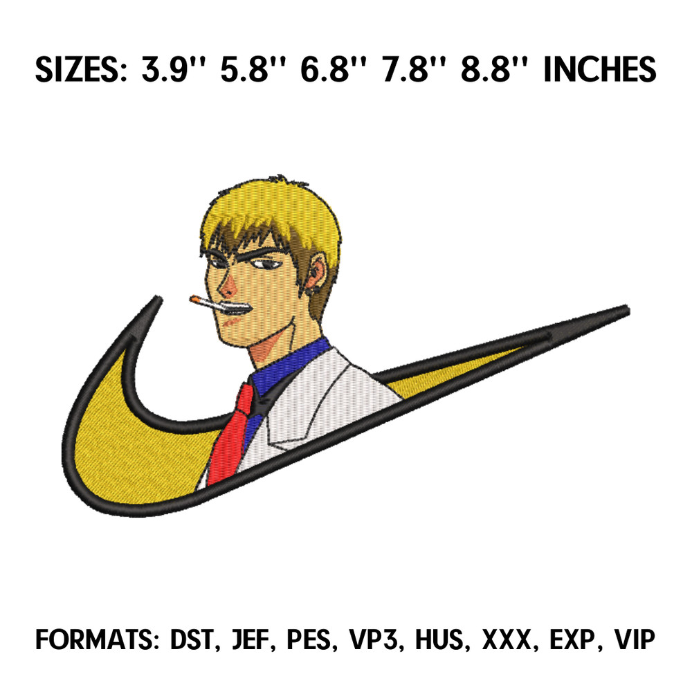 Teacher Onizuka Embroidery Design File, Great Teacher Onizuka Anime Embroidery Design, Anime Pes Design Brother.png