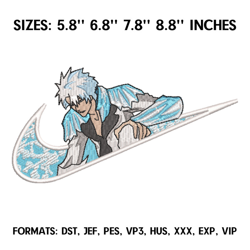 Toshiro Hitsugaya Embroidery Design File, Bleach Anime Embroidery Design, Machine Embroidery, Anime Pes Design Brother 1.png