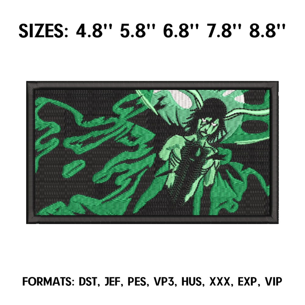 Ulquiorra Embroidery Design File, Bleach Anime Embroidery Design, Espada Bleach Machine Embroidery, Anime design Brother.png