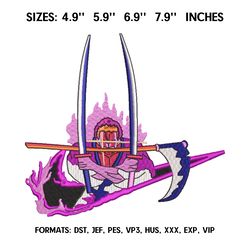 zoro embroidery design file one piece anime embroidery design machine design pes dst. nike roronoa zoro embroidery 1