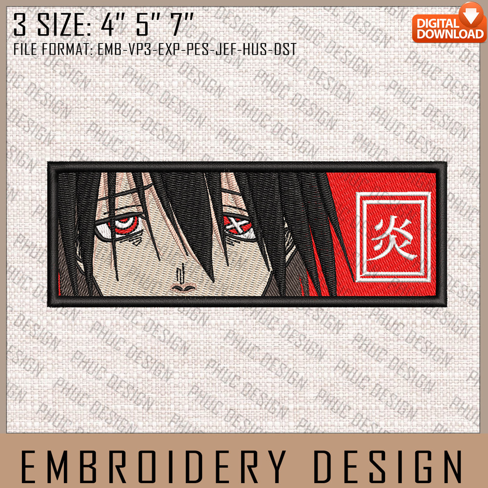 Benimaru Embroidery Files, Fire Force, Anime Inspired Embroidery Design, Machine Embroidery Design.jpg